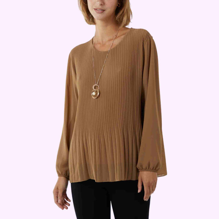 Pleated Necklace Top