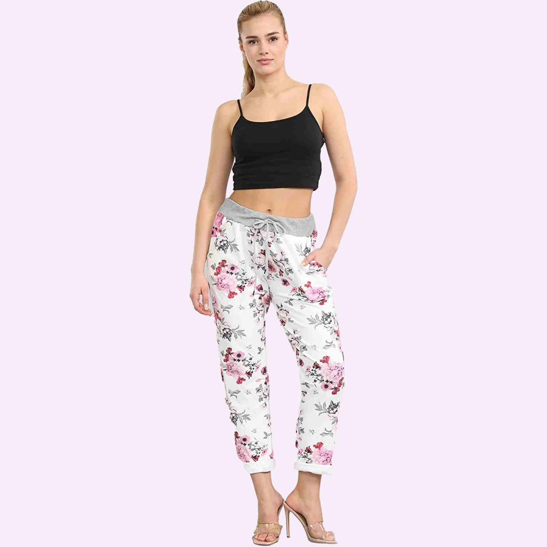 Flower Printed Joggers