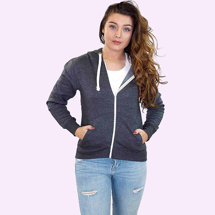 Plain Zipper Hoodie