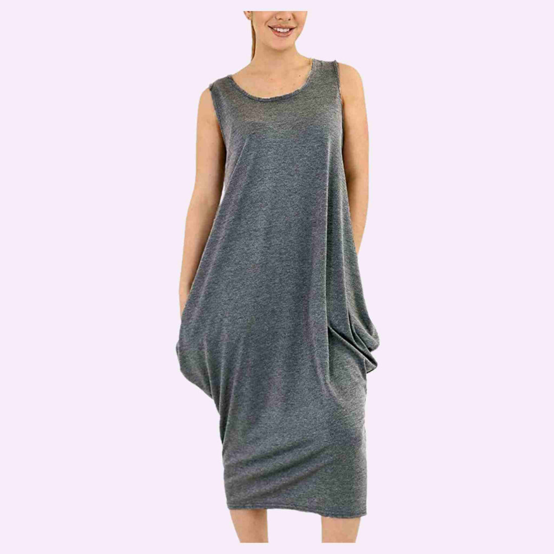 Womens Sleeveless Parachute Loose Romper Dress