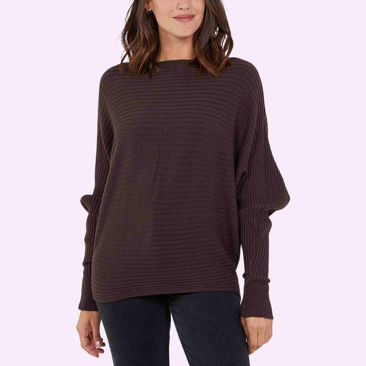 Batwing Ribbed Jumper