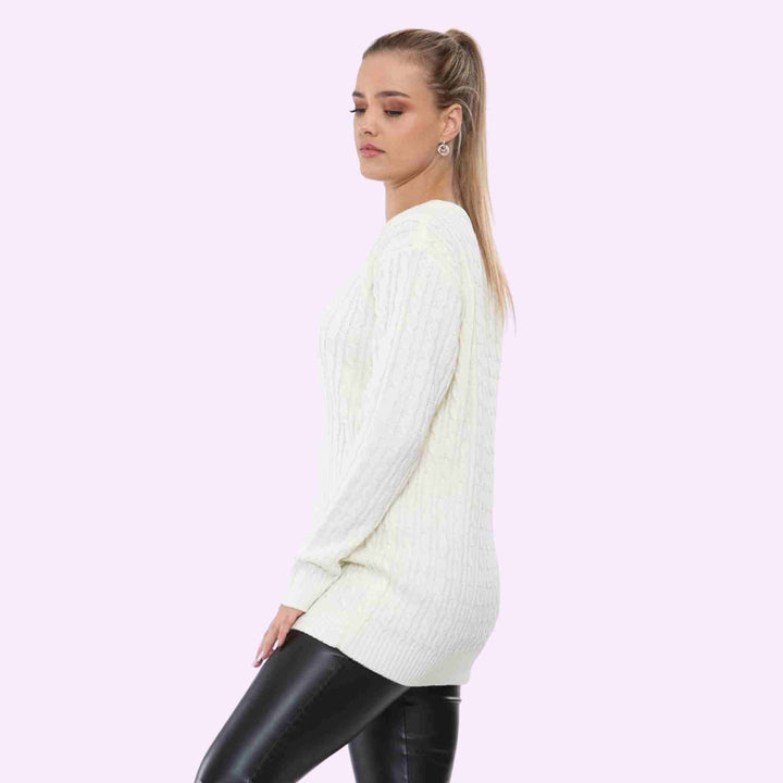 Round Neck Knitted Jumper