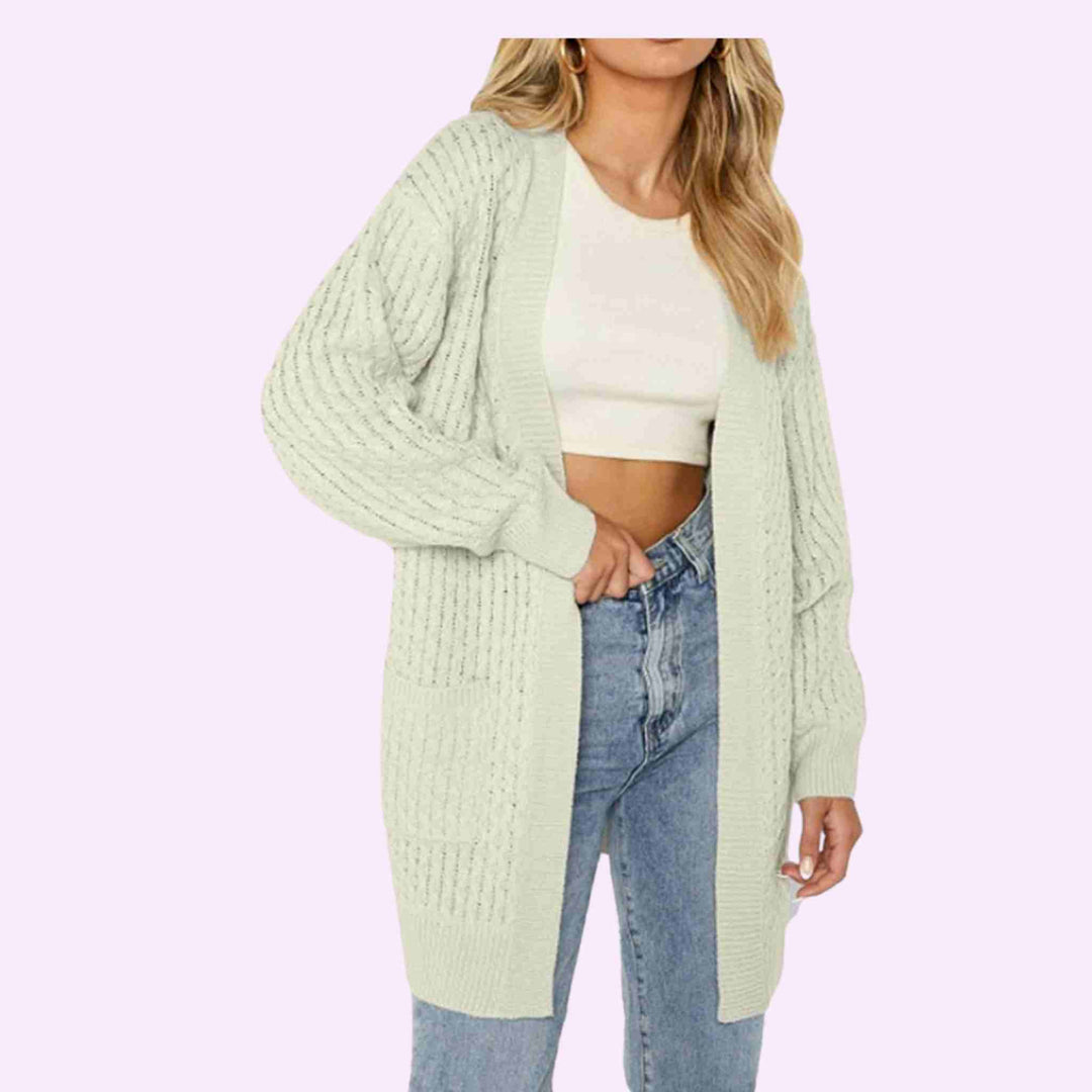 2 Pocket Waffle Cardigan