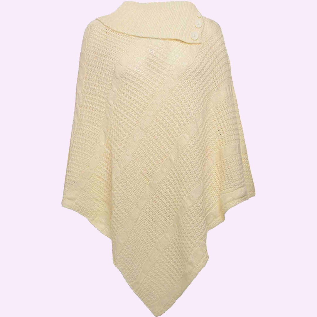 3 Button Knitted Poncho