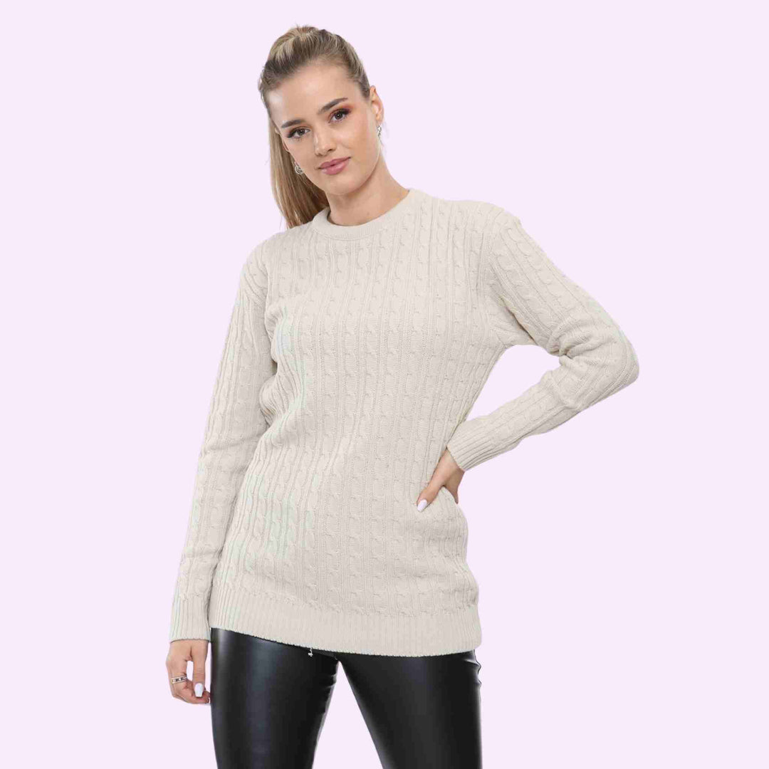 Round Neck Knitted Jumper