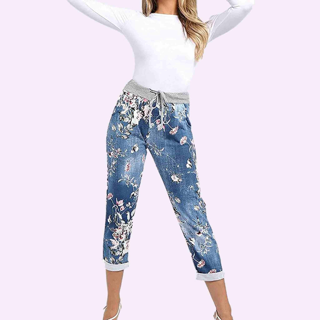 Flower Printed Joggers