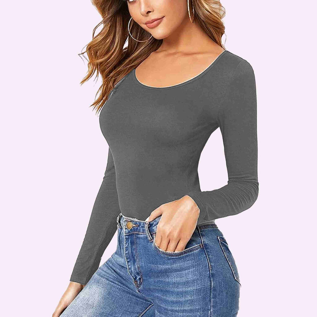 Long Sleeve Round Neck T-Shirt