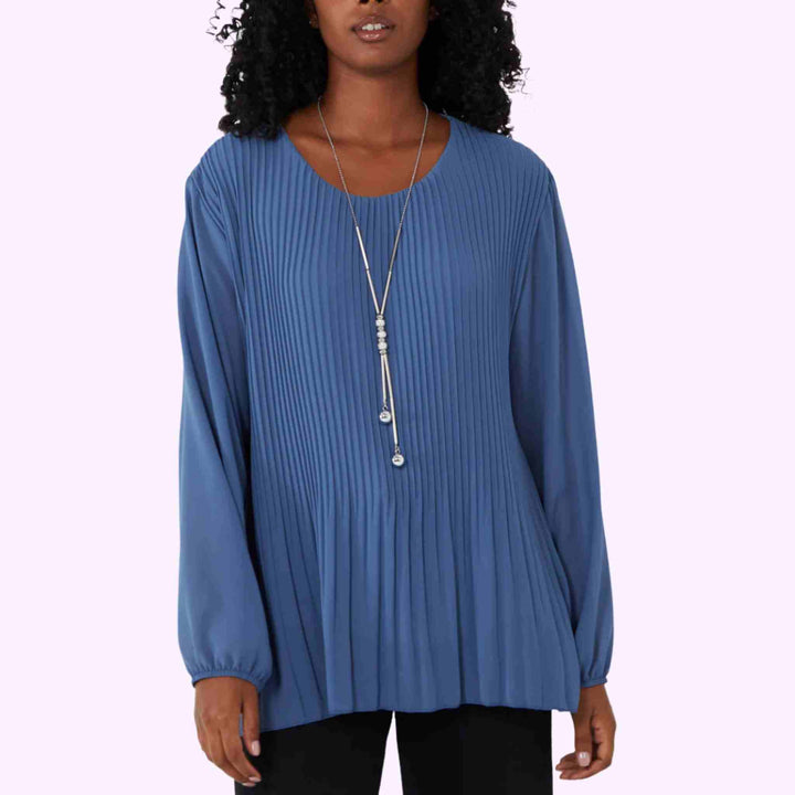 Pleated Necklace Top