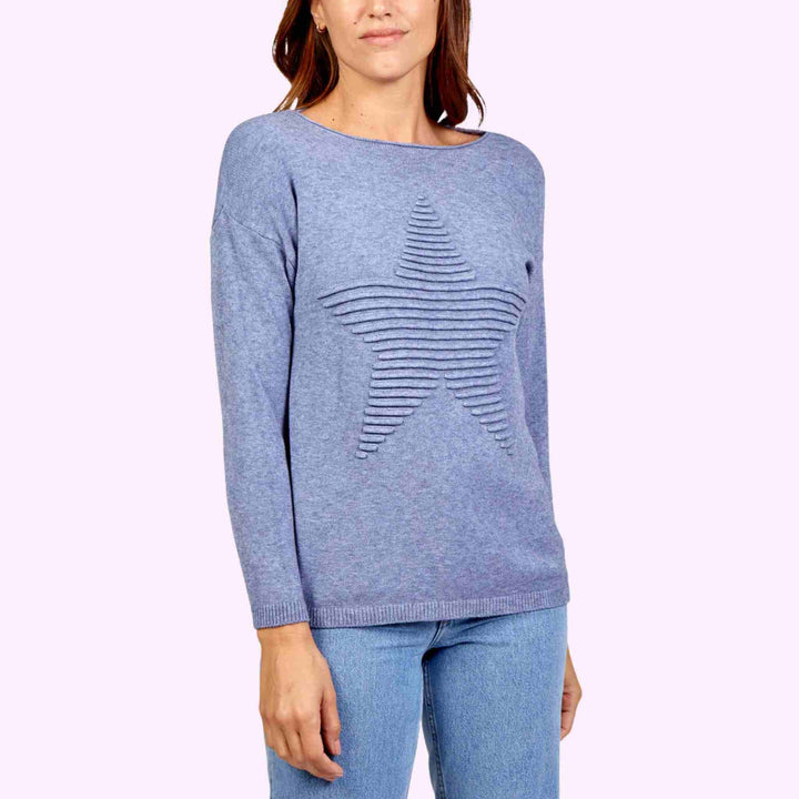 Ribbed Star Jumper