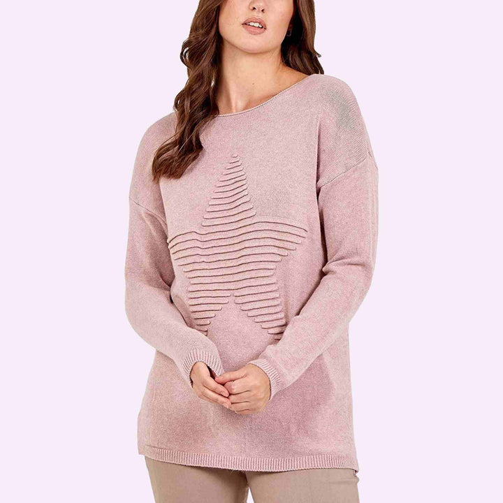 Long Sleeve Crew Neck Star Jumper