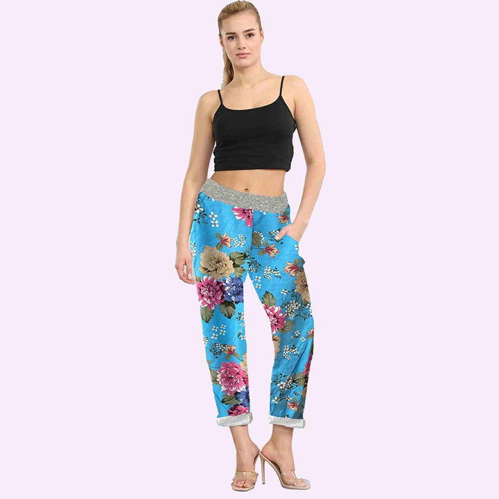 Flower Printed Joggers