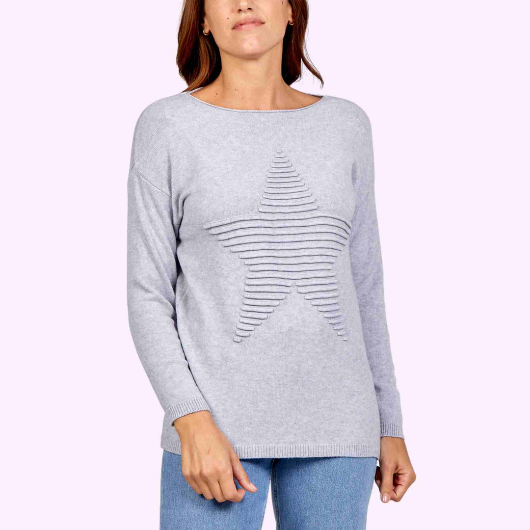 Ribbed Star Jumper