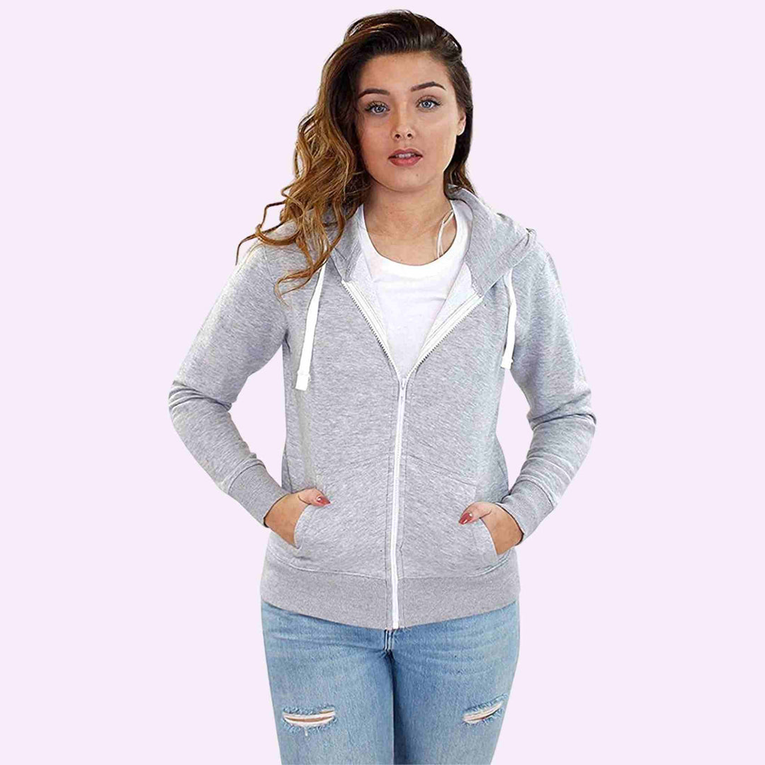 Plain Zipper Hoodie