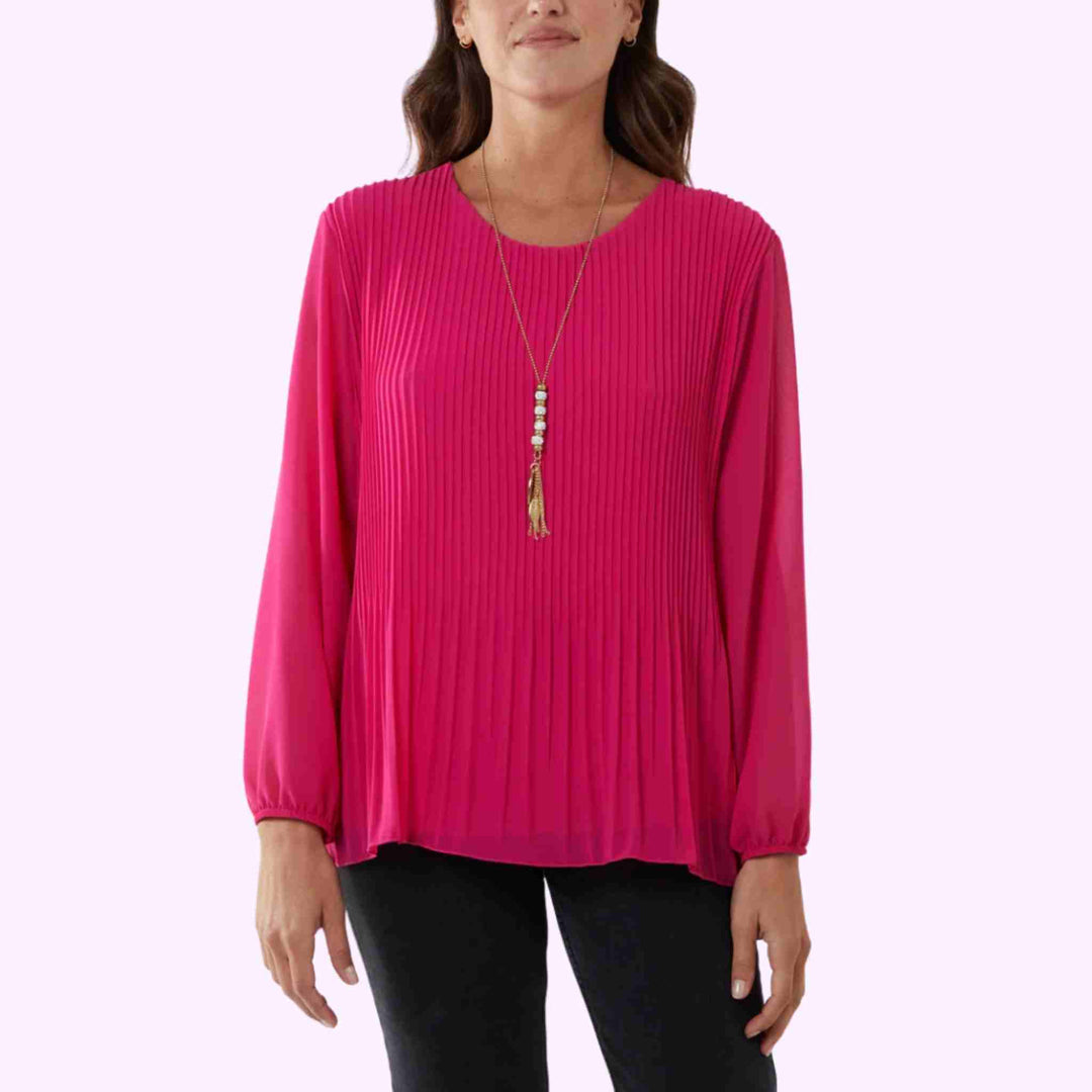 Pleated Necklace Top