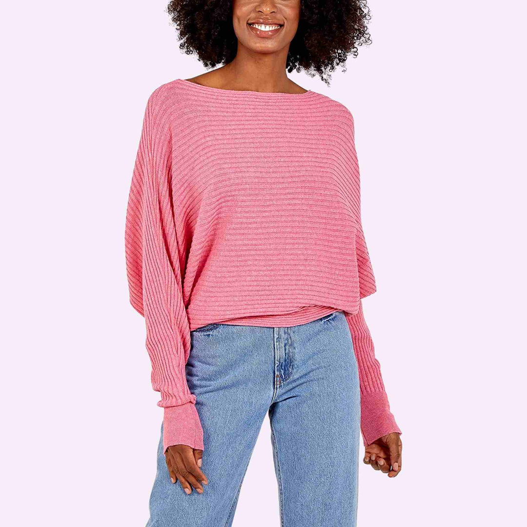 Batwing Ribbed Jumper