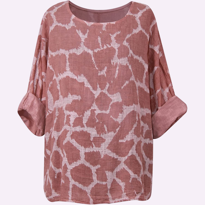 Italian Giraffe Print Top