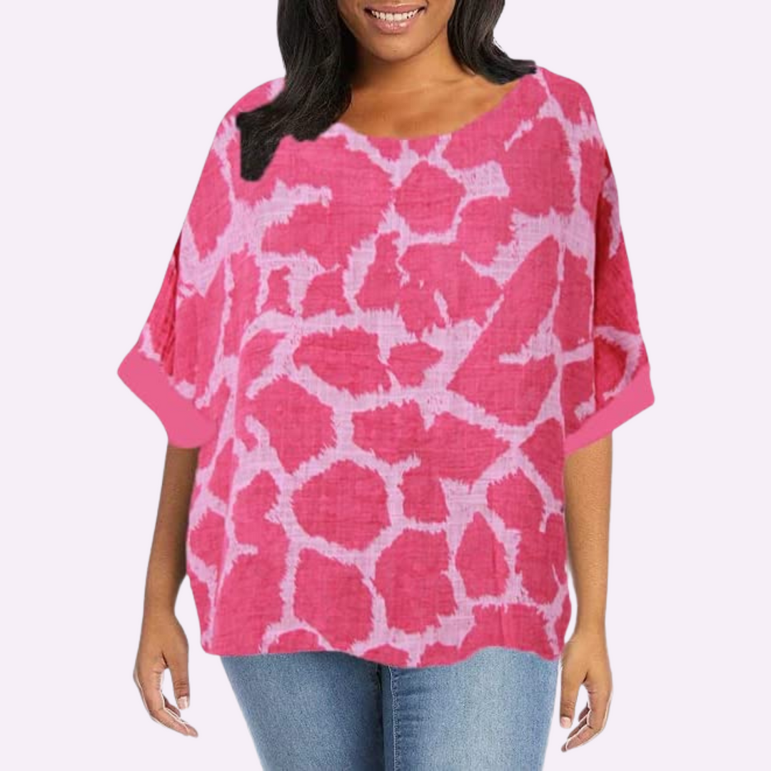 Italian Giraffe Print Top