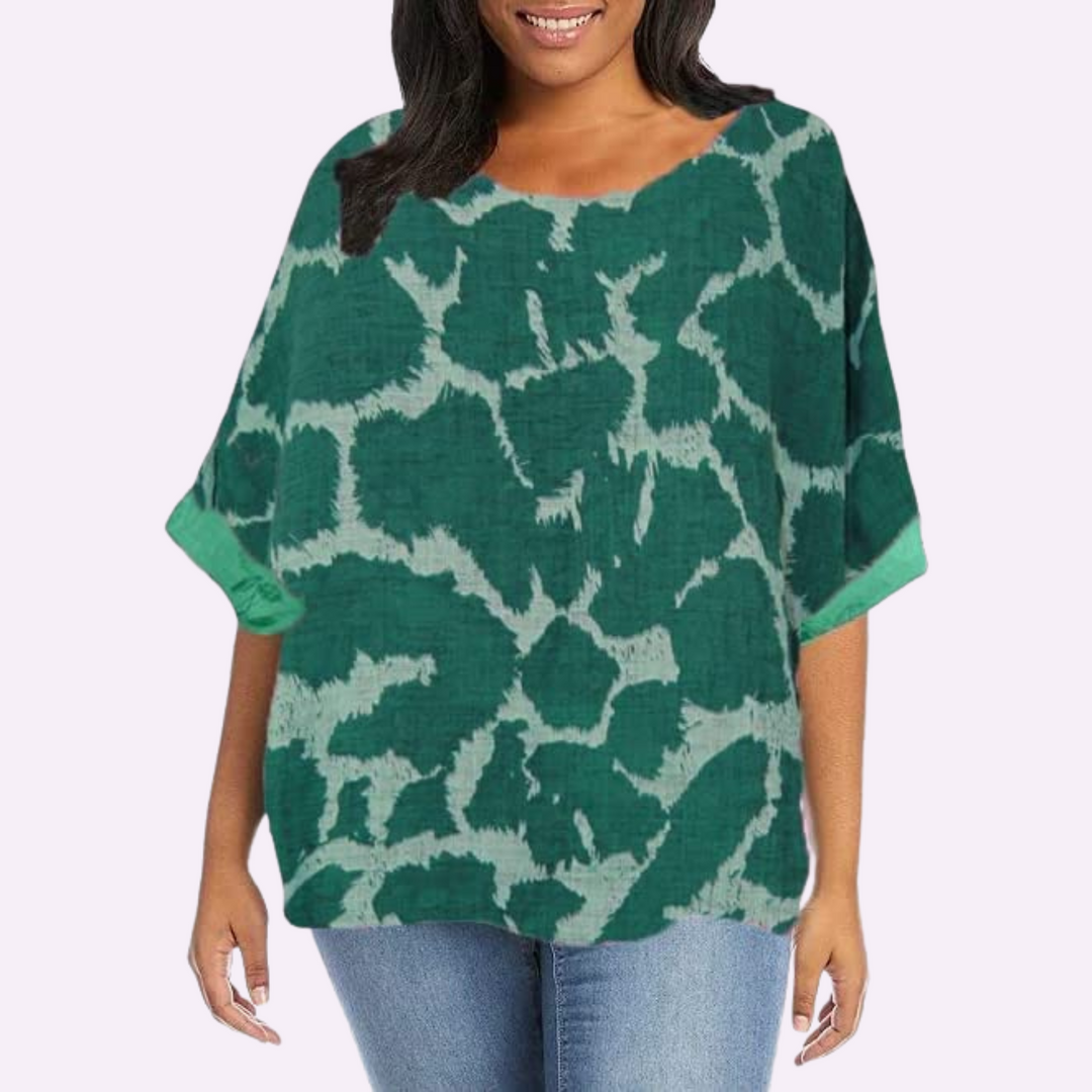 Italian Giraffe Print Top