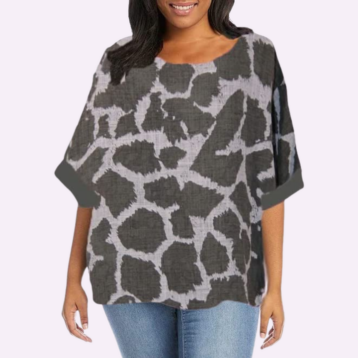 Italian Giraffe Print Top