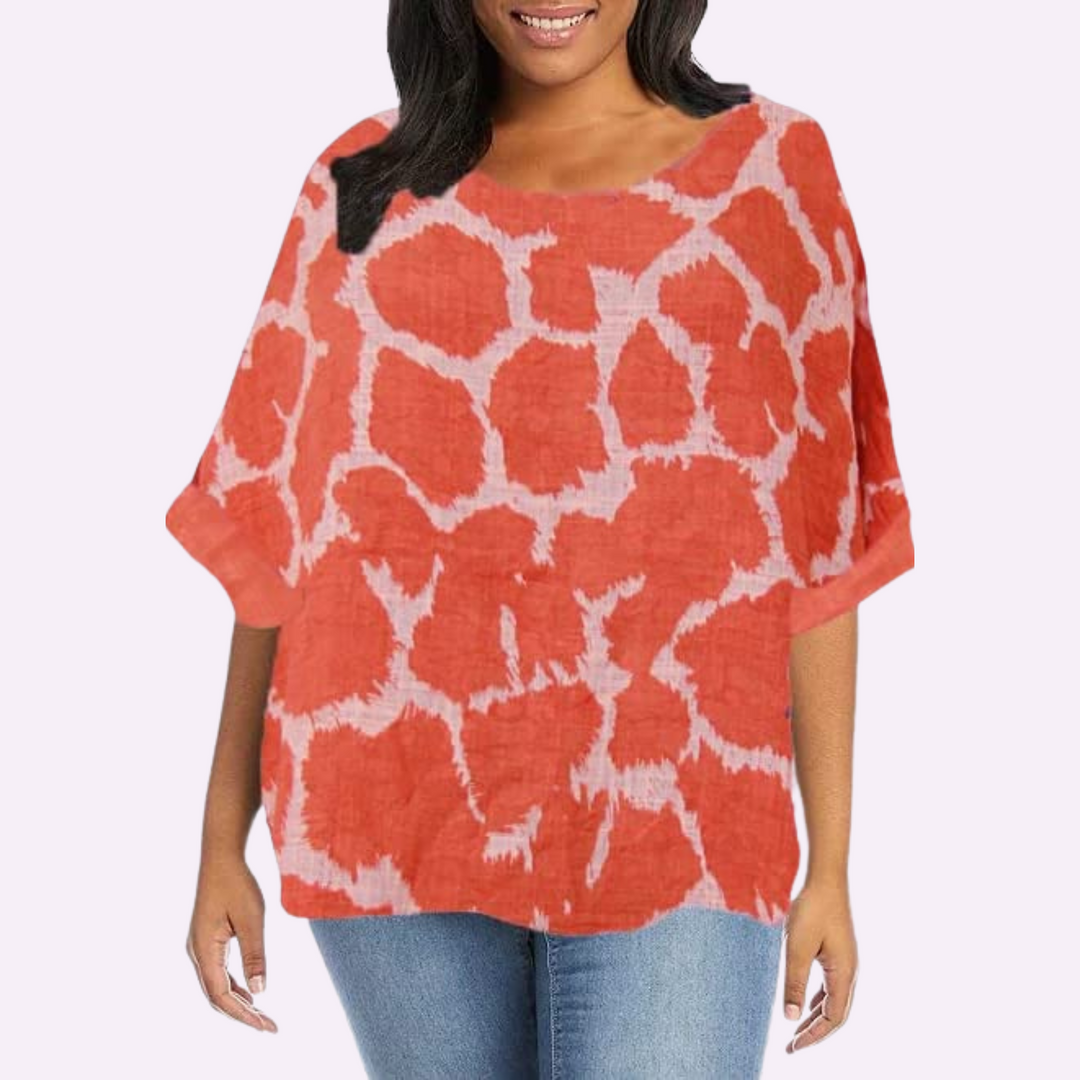 Italian Giraffe Print Top