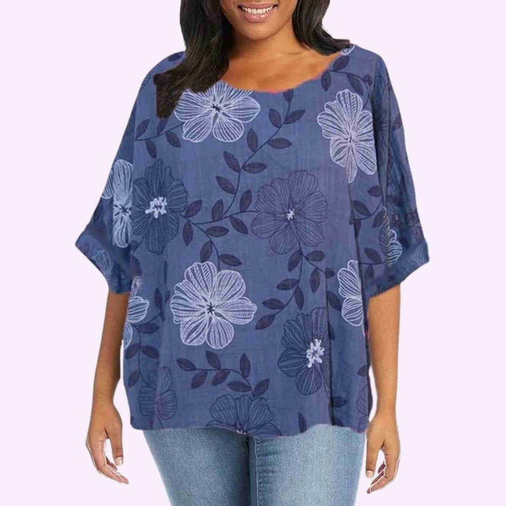 Italian Floral Printed Top