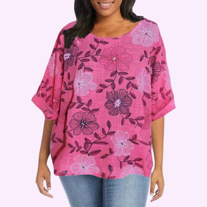 Italian Floral Printed Top