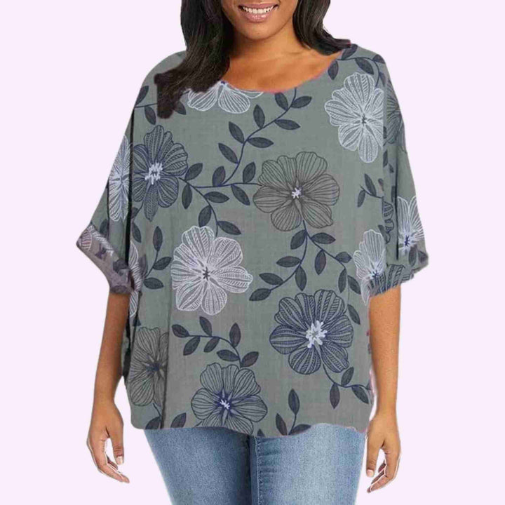 Italian Floral Printed Top