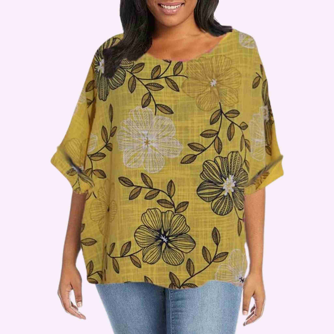 Italian Floral Printed Top