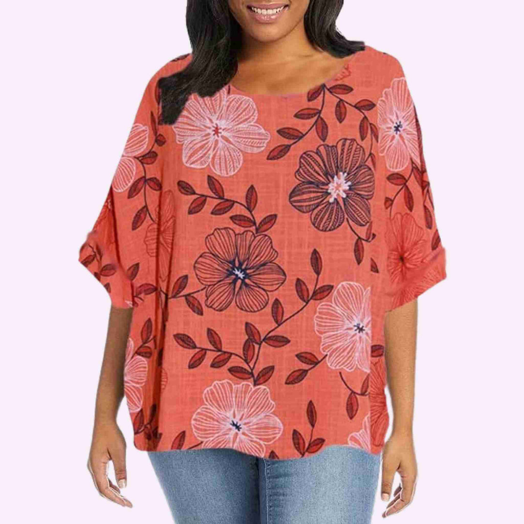 Italian Floral Printed Top