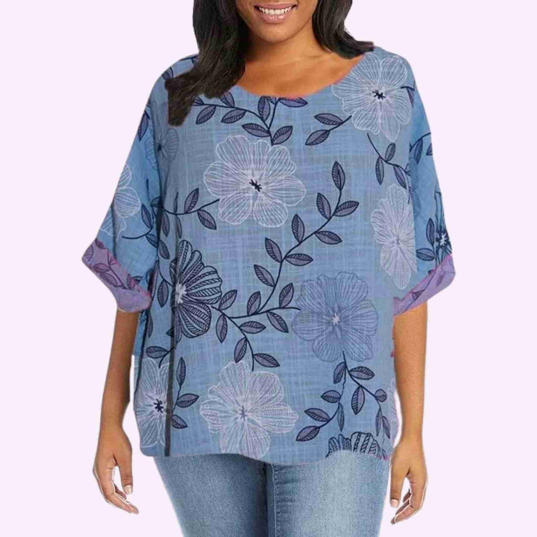 Italian Floral Printed Top