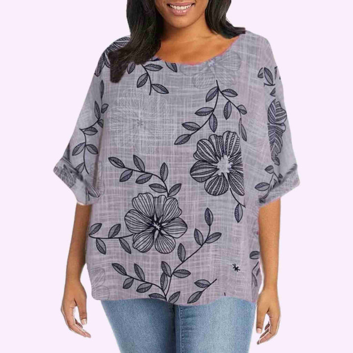Italian Floral Printed Top
