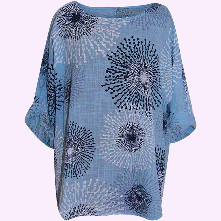 Italian Splash Print Top