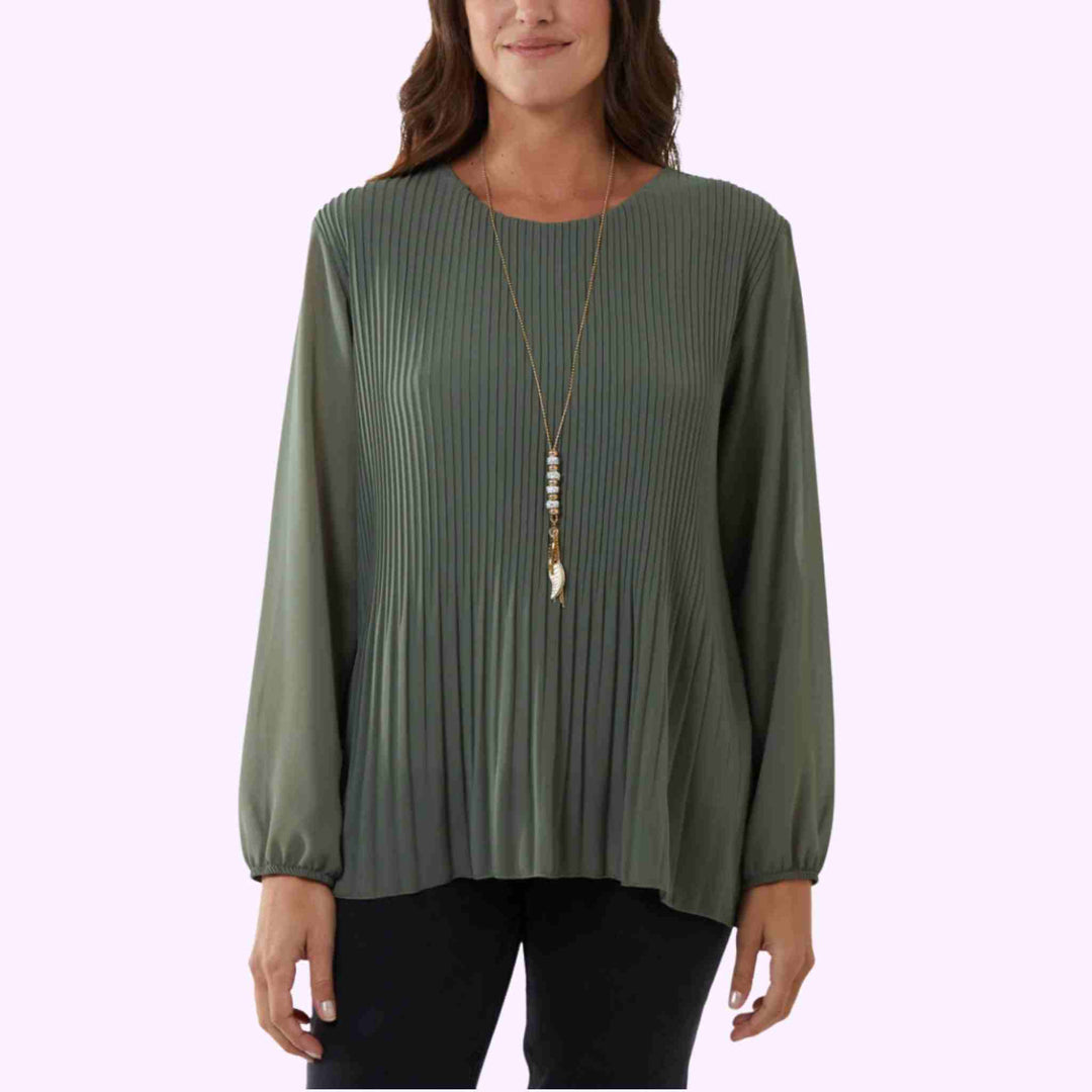 Pleated Necklace Top