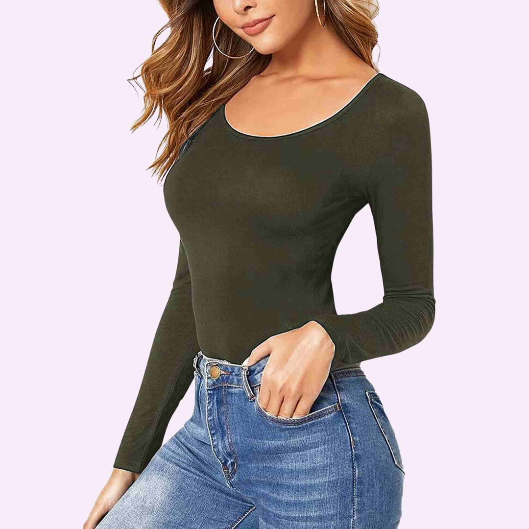 Long Sleeve Round Neck T-Shirt