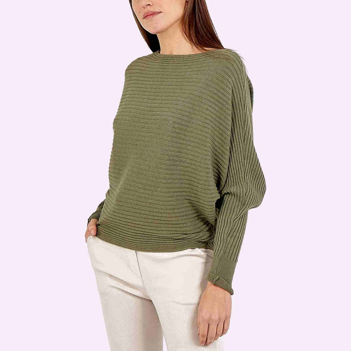 Batwing Ribbed Jumper