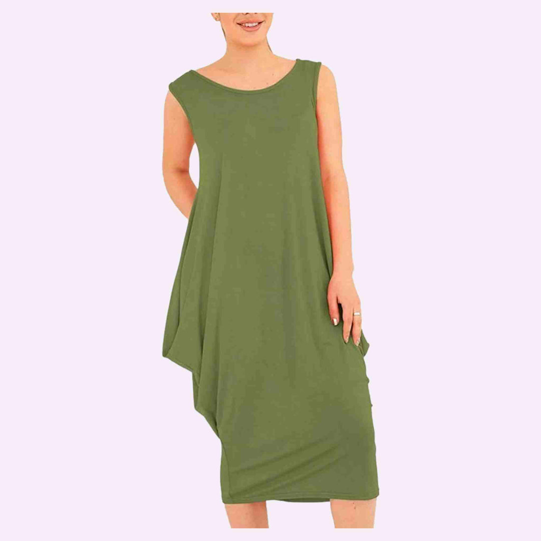 Womens Sleeveless Parachute Loose Romper Dress