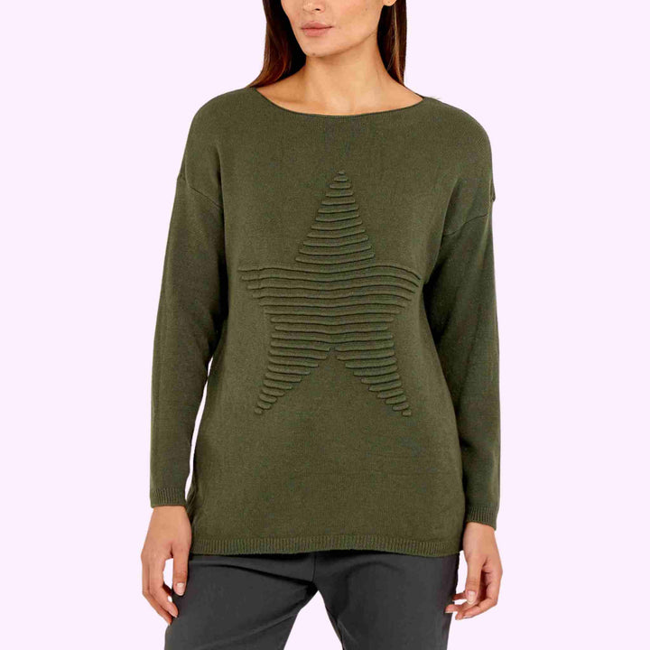 Ribbed Star Jumper