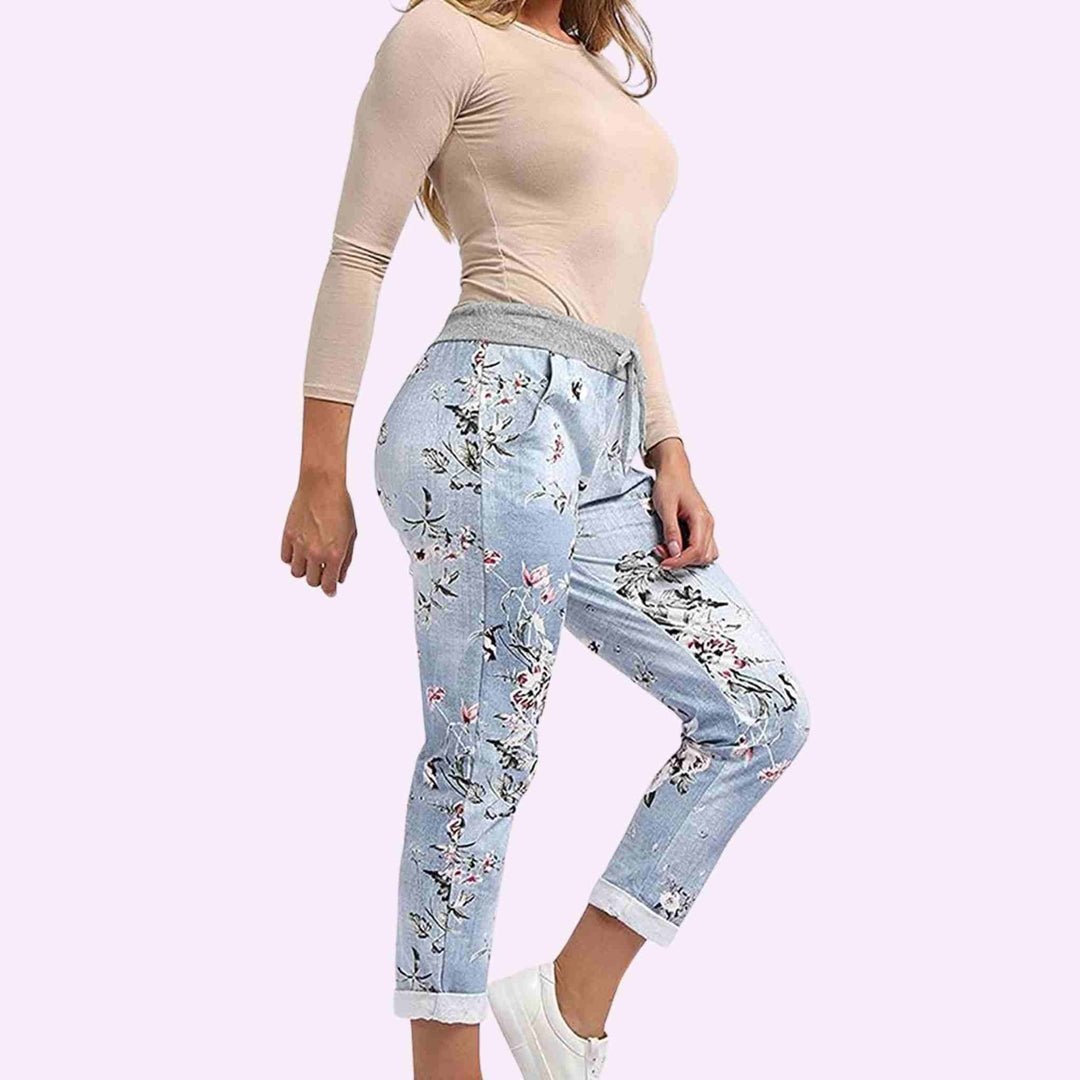 Flower Printed Joggers