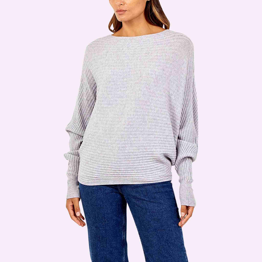 Batwing Ribbed Jumper