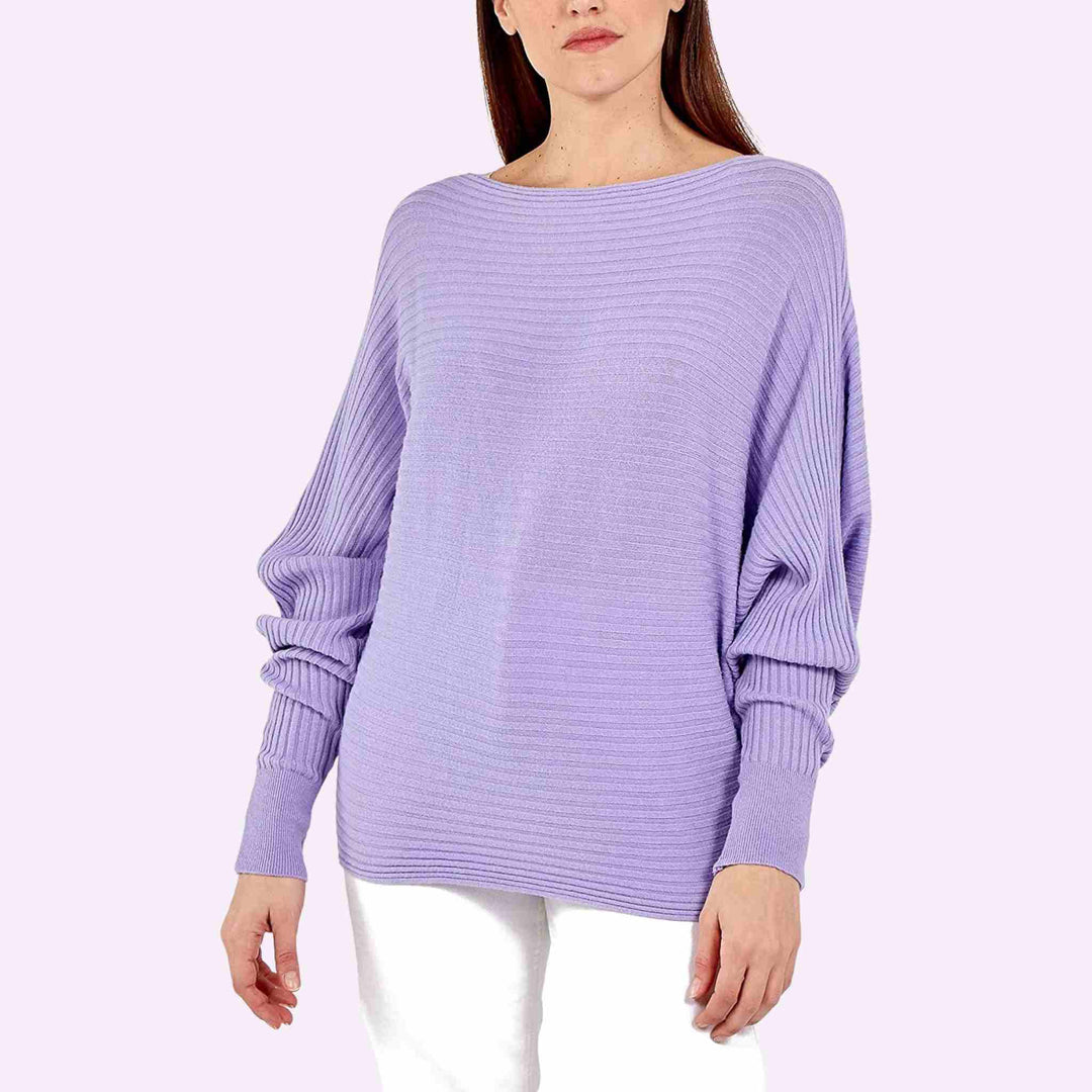 Batwing Ribbed Jumper