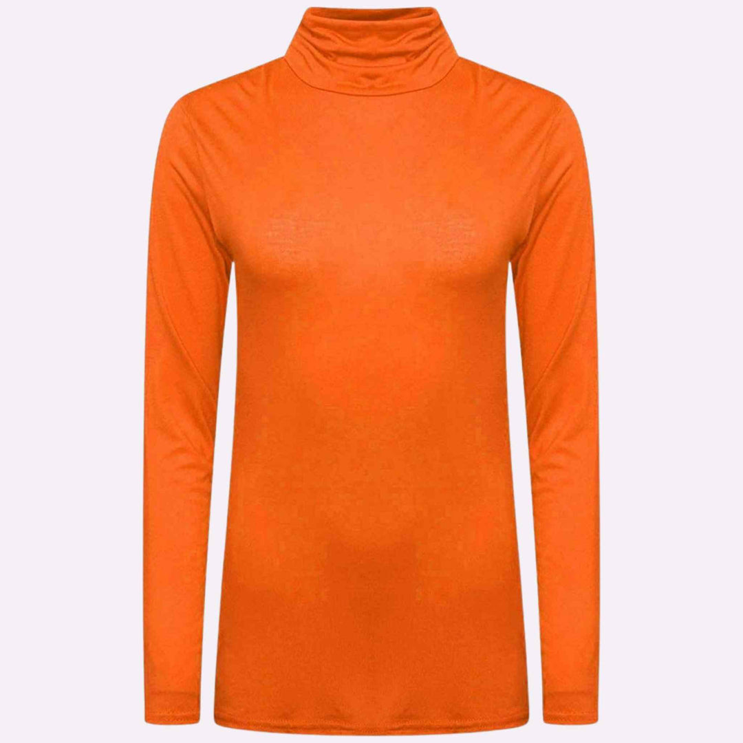 Plain Polo Neck Top