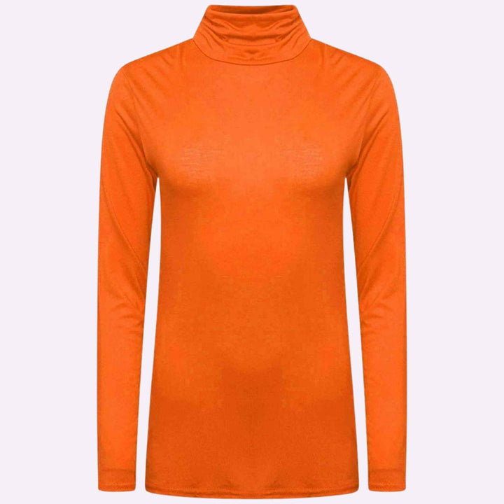 Plain Polo Neck Top