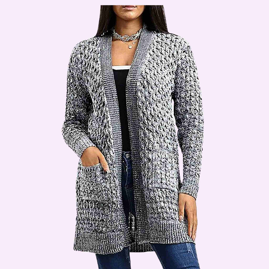 2 Pocket Waffle Cardigan