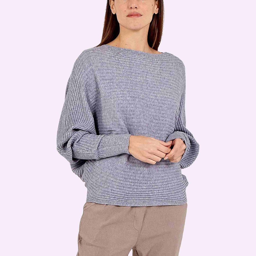 Batwing Ribbed Jumper