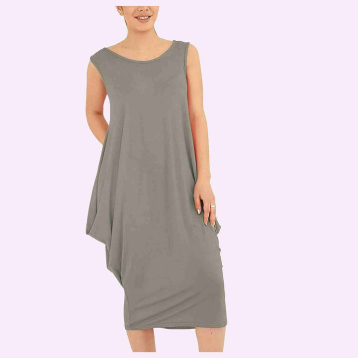 Womens Sleeveless Parachute Loose Romper Dress