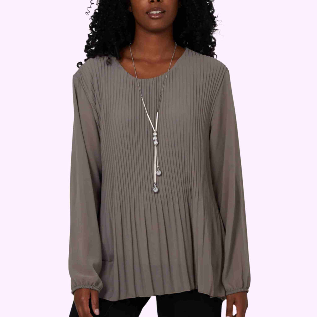 Pleated Necklace Top