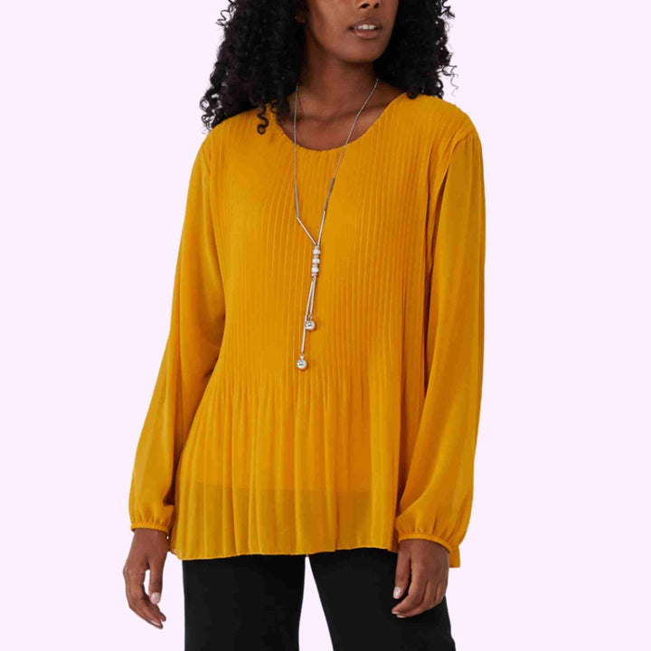 Pleated Necklace Top