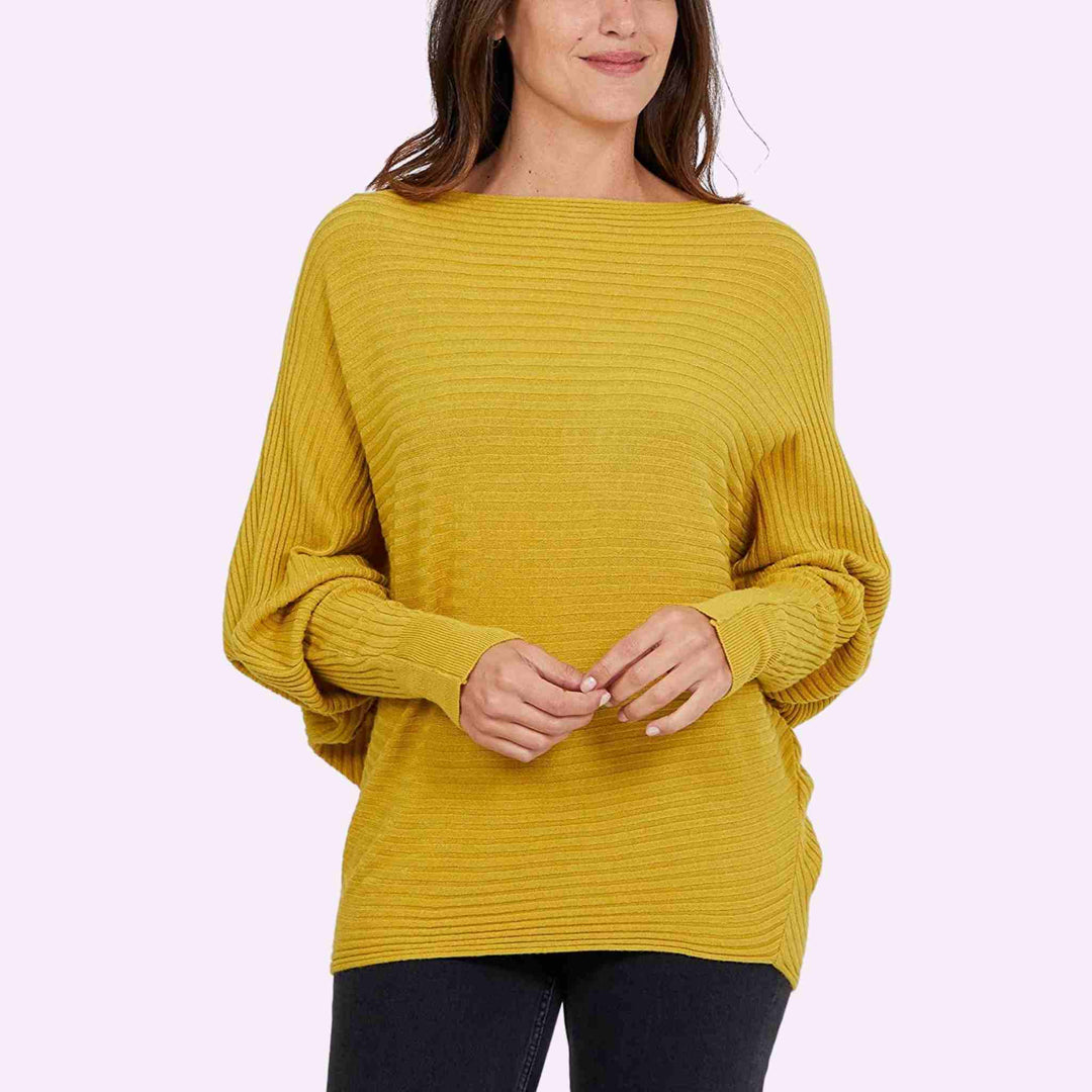 Batwing Ribbed Jumper