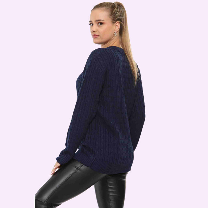 Round Neck Knitted Jumper