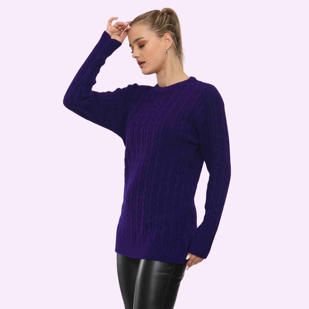 Round Neck Knitted Jumper